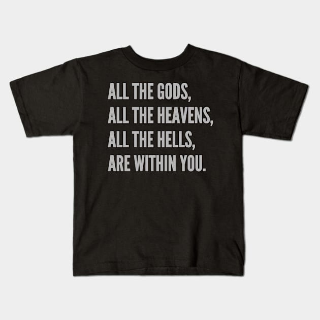 All the Gods Kids T-Shirt by TeeNoir